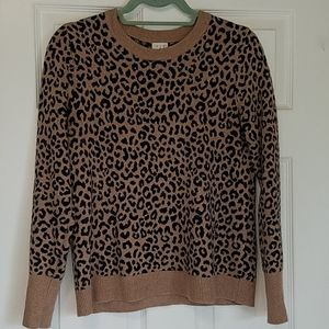 Leopard print sweater, size S